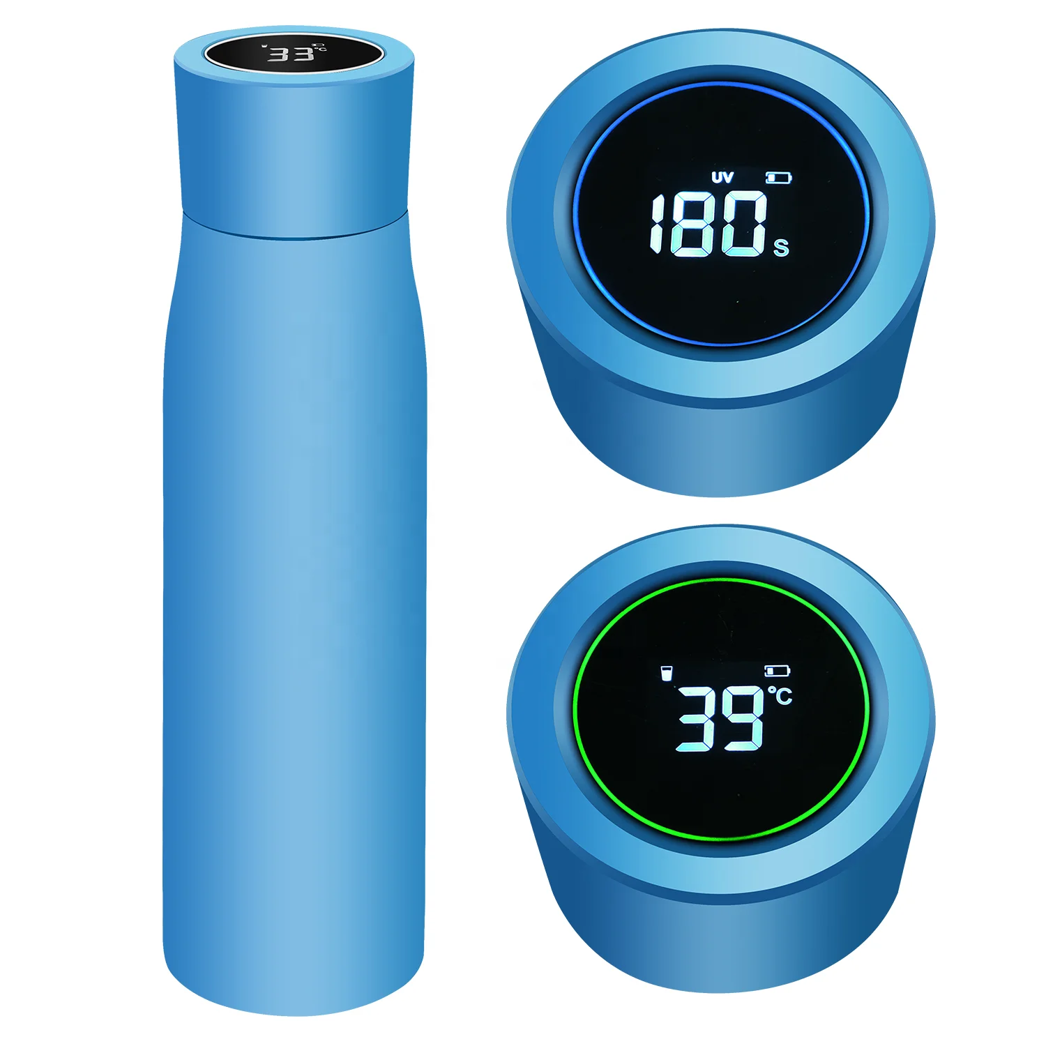 

Smart UV Light Self Cleaning Water Bottle UVC with LED Sterilizing Time Mark Reminding Water Bottle