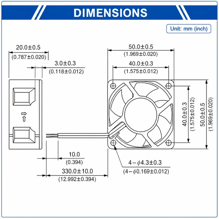 Fan, WKH, 0505LDS, 12V, 50mm - detail 6