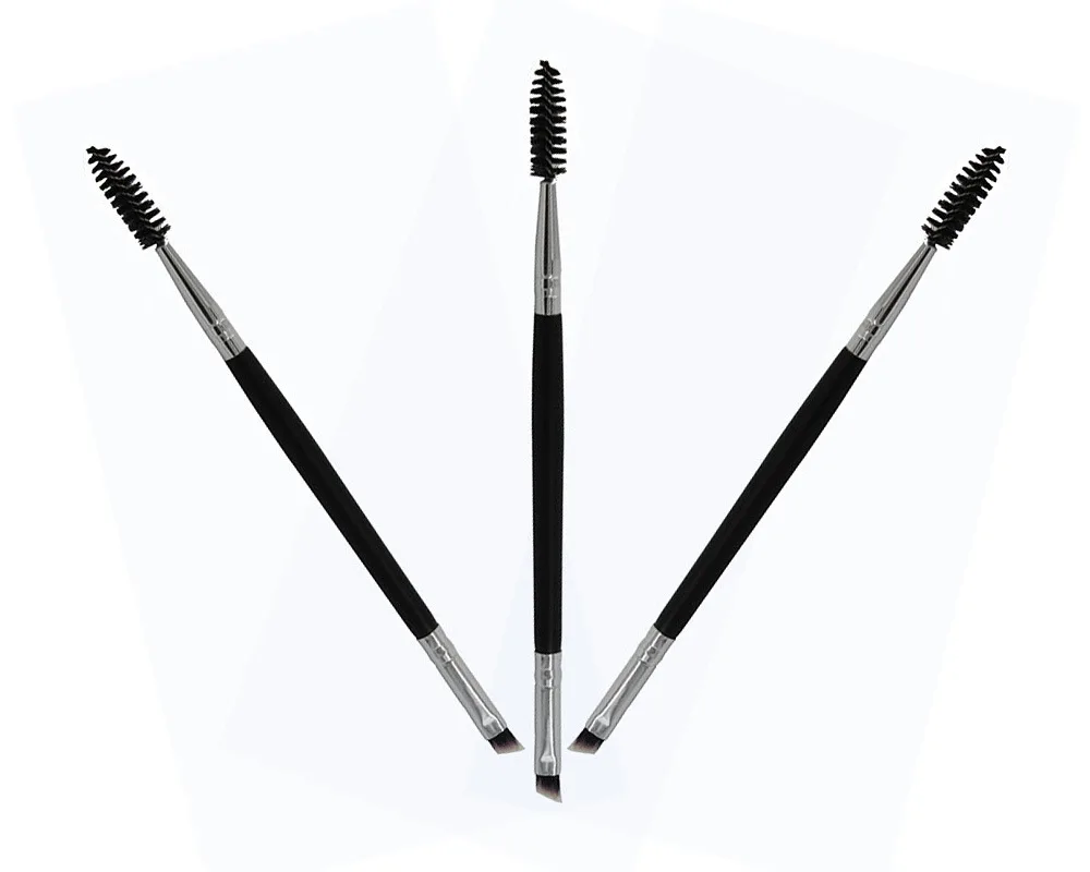

makeup tools double ended eyebrow brushes plastic handle eye brow brush