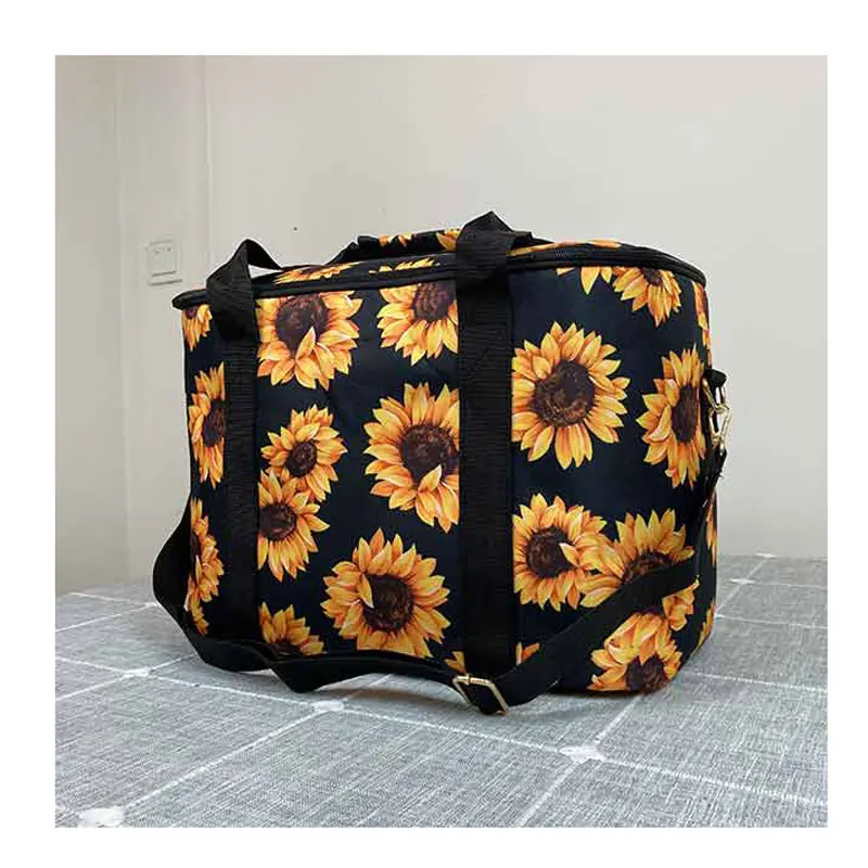 

Western Trendy Gift Personalized Insulated Lunch Bag Sunflower Monogram Insulated Soft Cooler Lunch Bag Beer Seltzer Cooler Tote