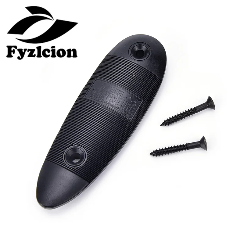 

Air rifle Plastic Non-Slip Ribbed Slip Recoil Pad With Screw Gun Butt Stock Gentle Cushion Push Pad Hunting Accessories, Black