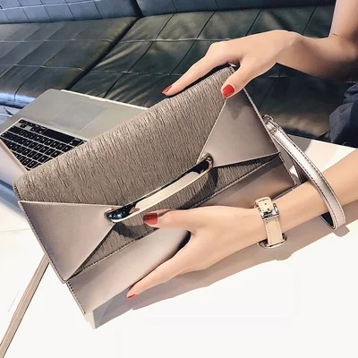 

Ladies Envelope Clutch Personality Fashionable Wild Temperament Long Wallet women's banquet bag large capacity female wallet, Color1/2
