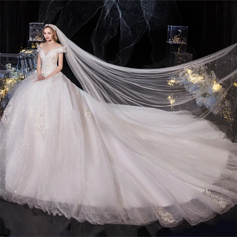 fashion new come bride wedding dress in stock big sizes