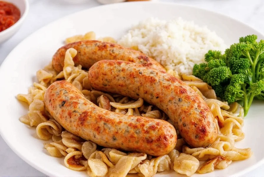 Chicken sausages with different spice mixes laid out