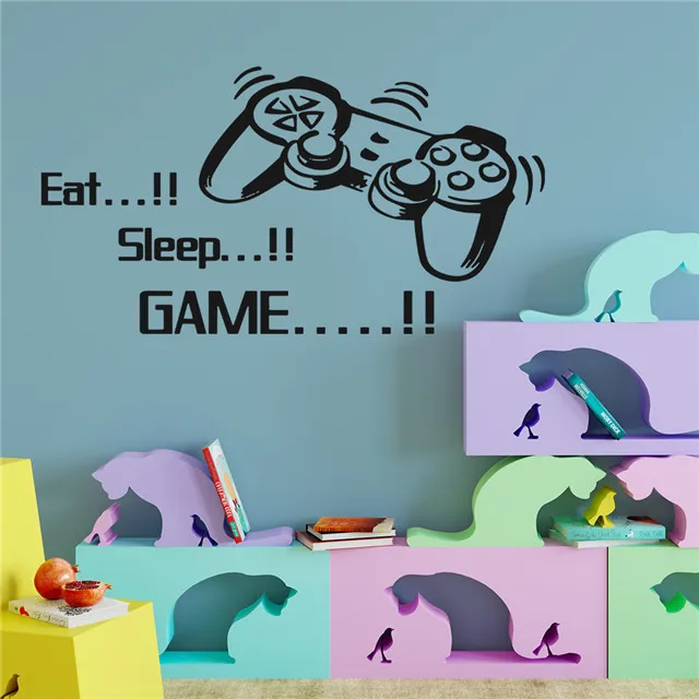 

Game Room Background Wall Decoration Cartoon Wall Stickers for Gamers, As picture