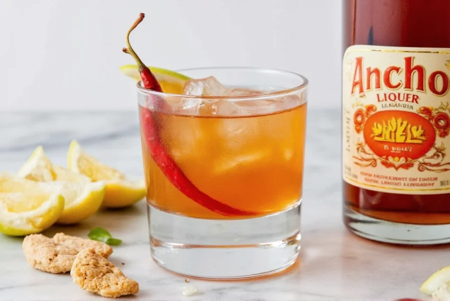 Ancho chili liqueur used in cooking and baking