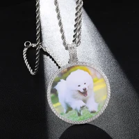 

2020 Trend Custom Made Photo Round Hip Hop Necklace For Men Fashion Jewelry