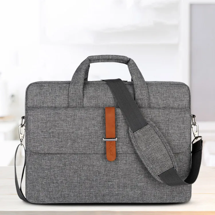 

15.6 inch Wholesale custom waterproof fashion shoulder laptop bag computer handbag briefcase case bag, Black,grey navy , customized color