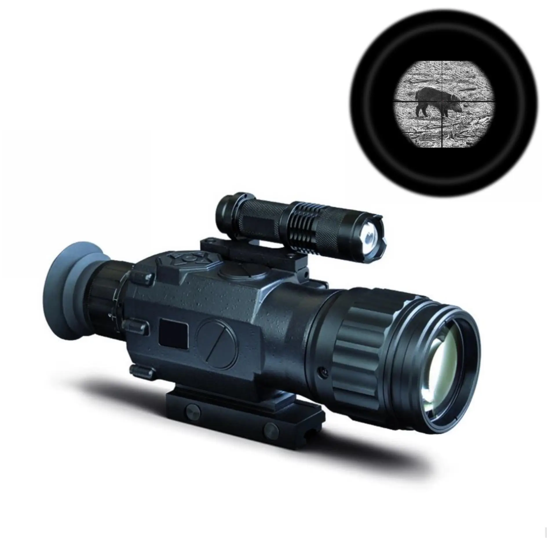 

Night Vision Riflescope Hunting Optics Scopes Tactical 850nm Infrared LED IR Waterproof Night Vision Hunting Camera, Black