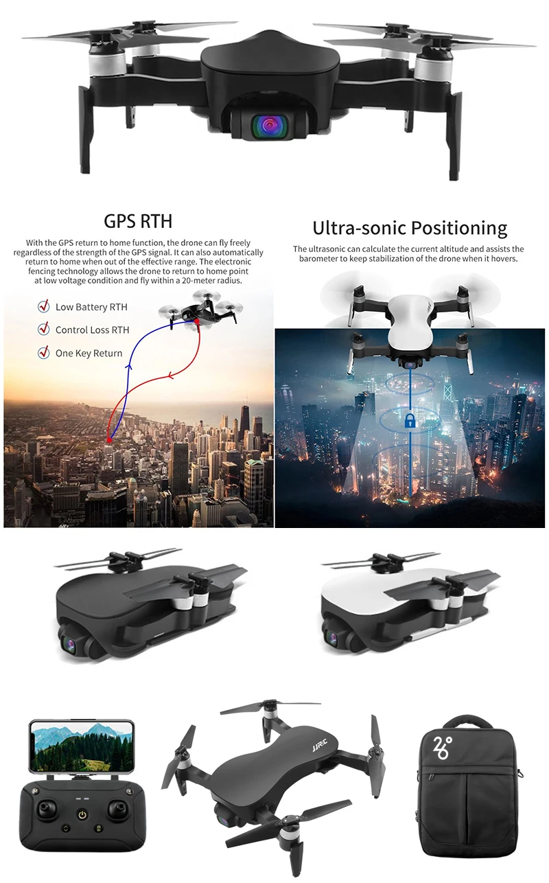4k Gps Long Range Flying Brushless Quadcopter Uav Rc Helicopter Drones