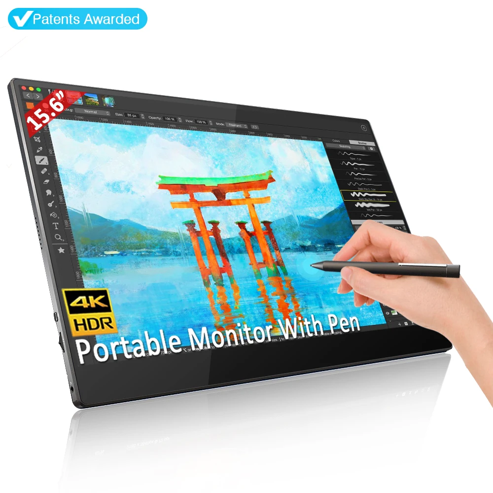 

Sibolan 15.6 inch Touch Scree 4k portable monitor type-c for ps5 type c monitor 4k usb c laptop monitor portable stylus pen