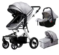 

baby strollers walkers carrier bouncer 3 in 1 leather travel system pram