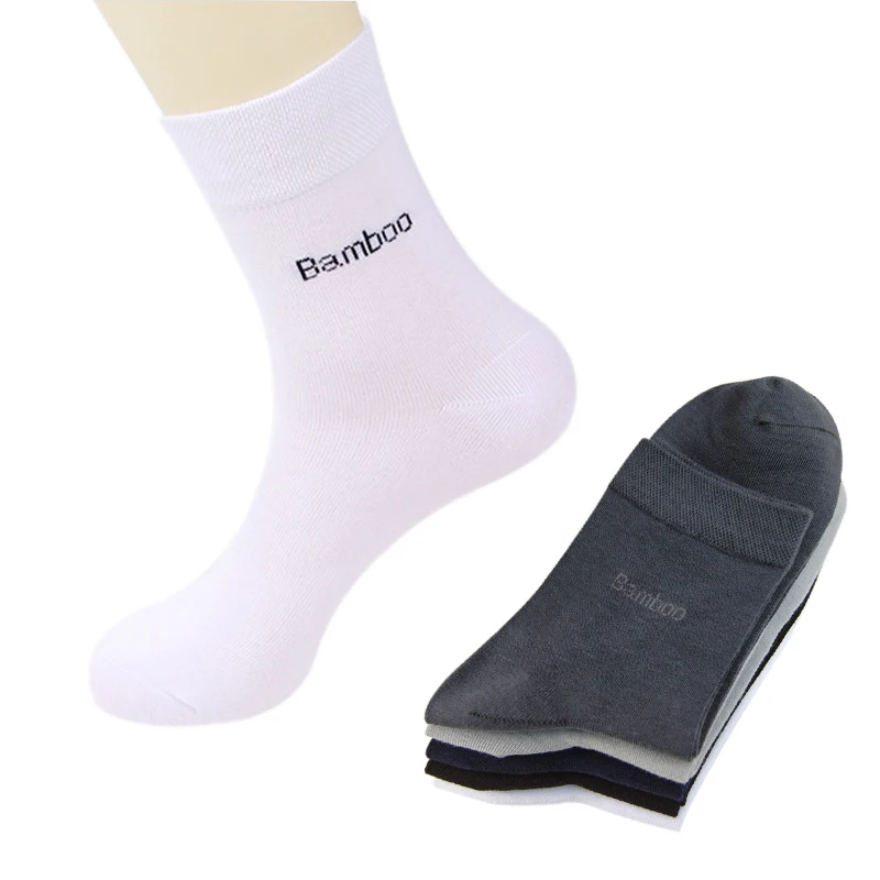 Ecogarments wholesale men bamboo fiber crew dress custom bamboo socks