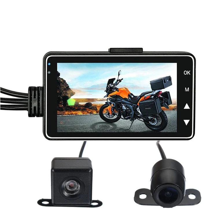 

3inch 720p motorcycle dash cam 2 channel motorcycle dvr camera