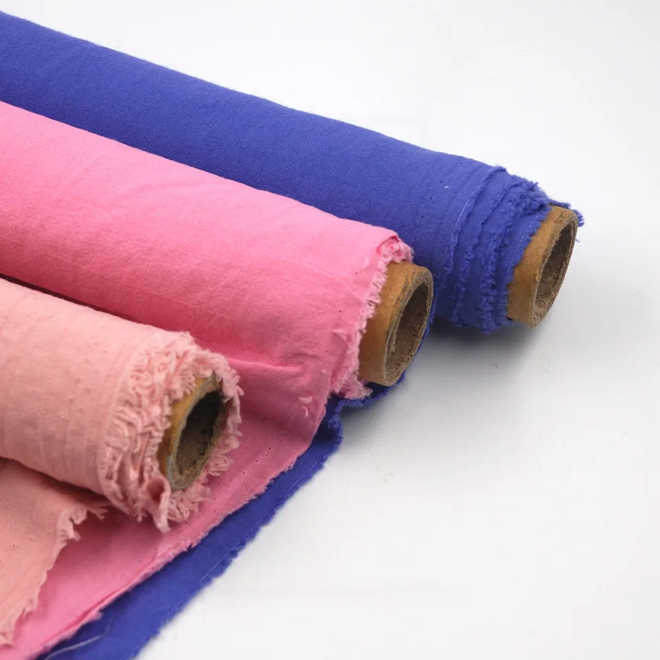 

Factory wholesale pure color breathable woven organic100% cotton fabric For woman man clothing