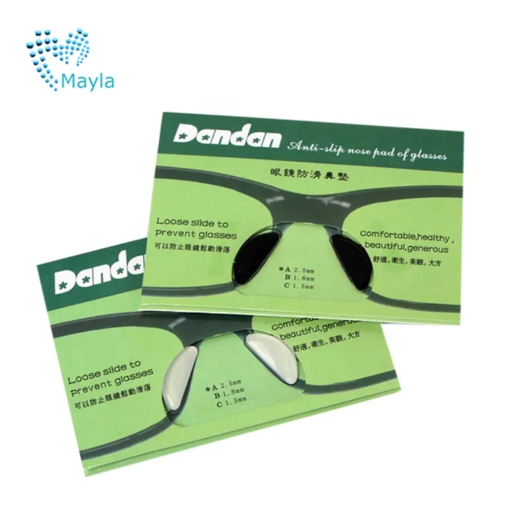 

Black and clear adhesive silicone nose pads with 2.5 and 1.8mm, High-clear or black