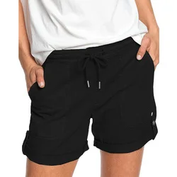 

Hot Sale Ladies Casual Cotton Drawstring Shorts Women's Summer Shorts