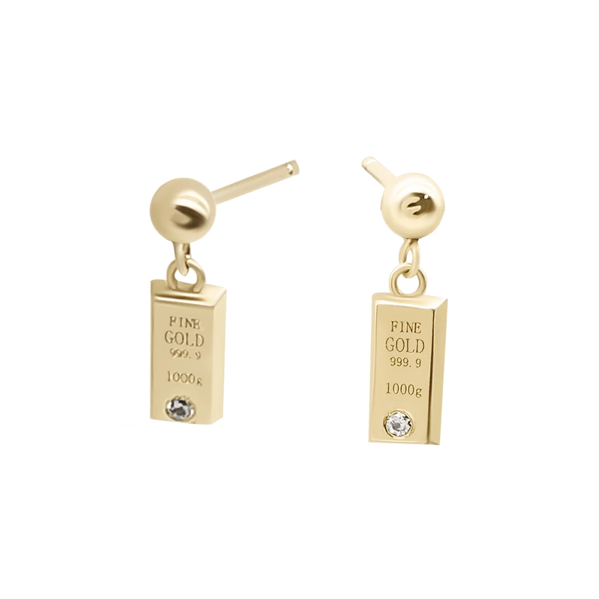 

Fashion Gold Bar Earring Genuine 9k Gold Bar Earring