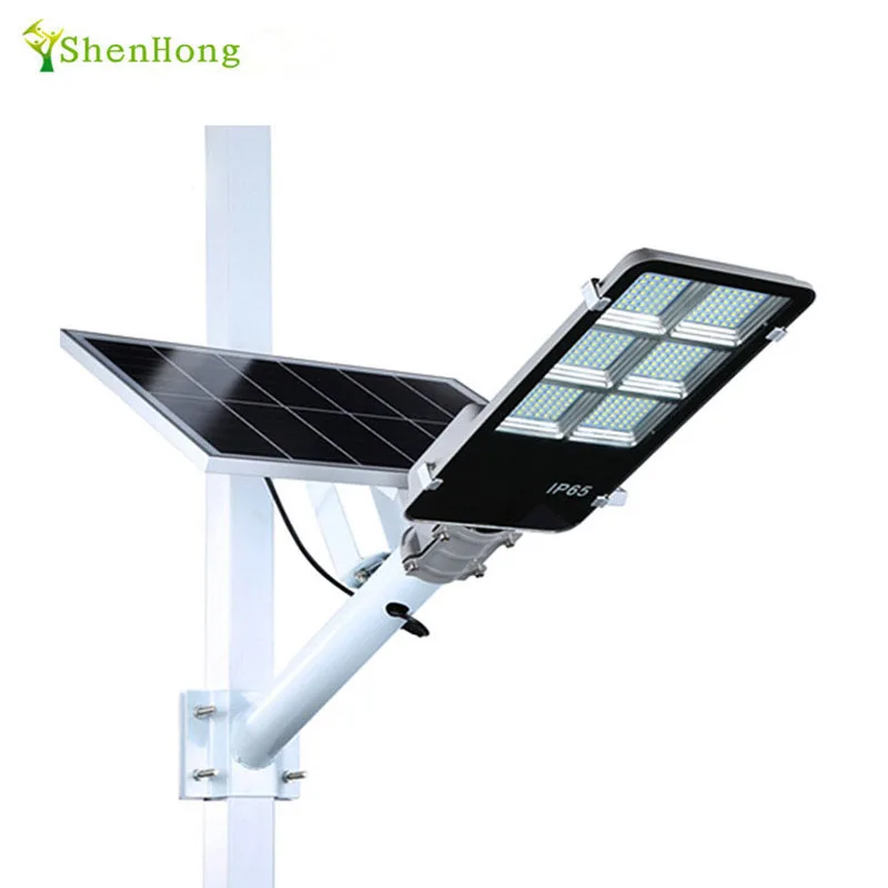 2020 Hot sale 100W 200W  SMD separated  led solar street light price list with pole for garden and theme park