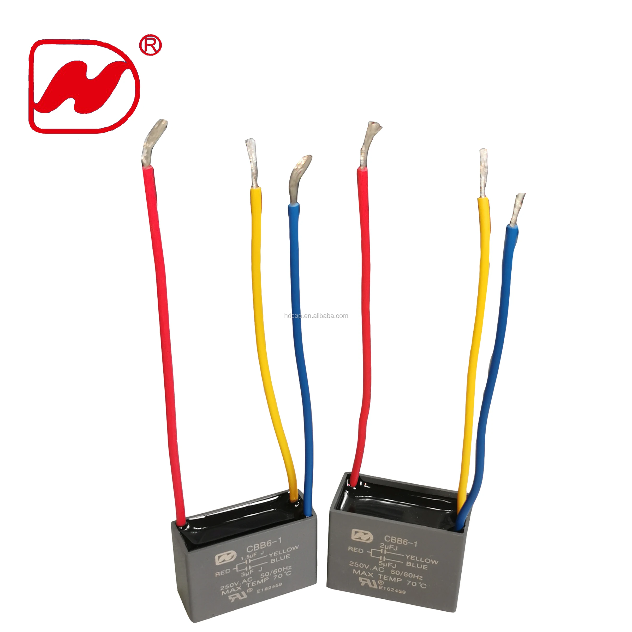 Fan Speed Control Capacitor Cbb61 250v 2+5uf Cable Length 10cm P0 Box