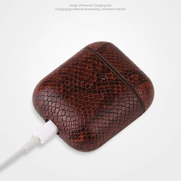 Luxury Pu leather Earphone Bag for Apple Airpods Pro Case
