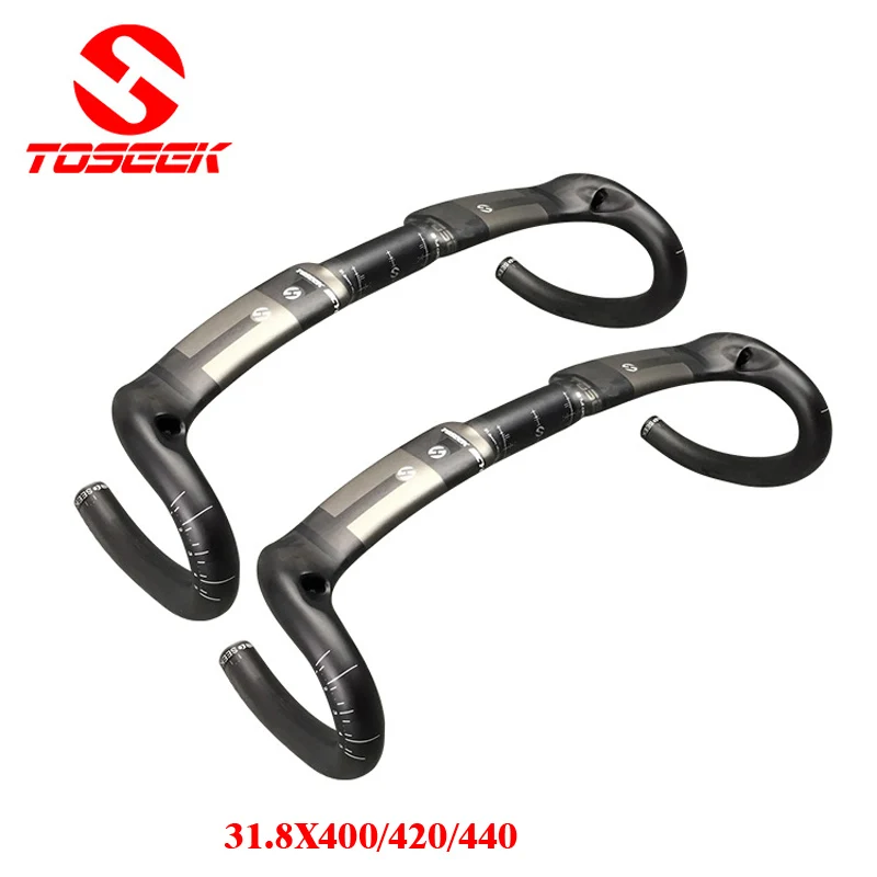 

Full Carbon Fiber Road Bike handlebar bent bar 31.8mm*400/420/440mm internal routing Bicycle drop bar UD matte/gloss