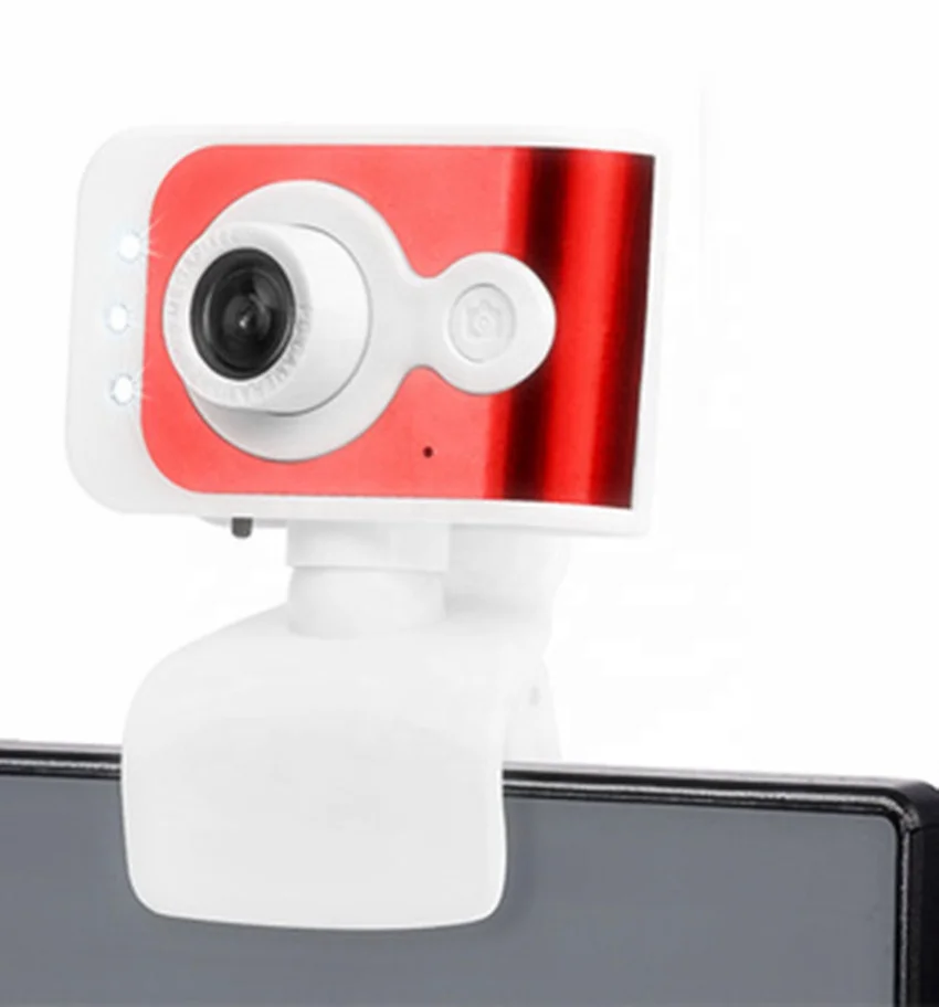 

Live broadcast webcam USB2.0 light full HD mini cctv IP camera with microphone for pc, Black+silver, red+black, red+white