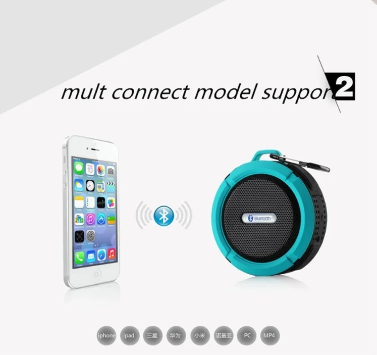 Christmas gift C6 Waterproof Outdoor Blue tooth Speaker TF Wireless Music - ANKUX.COM