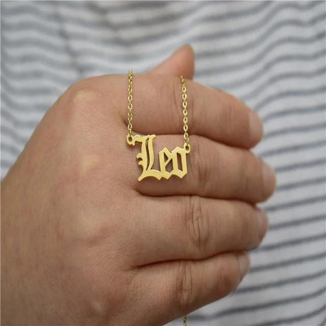 

2020 Gold Plated Jewelry Zodiac Necklace 24k Gold Jewelry Design Dubai Ladies Fashion Chain Necklace Hot Sale New Link Chain, Gold color