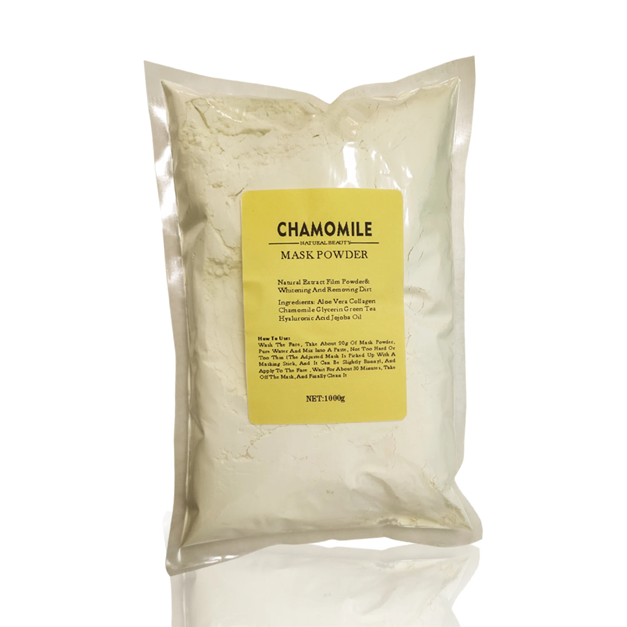 

OEM ODM Private Label 1kg Bag Organic Natural Chamomile Whitening Mask Facial Powder Soft Mask Powder