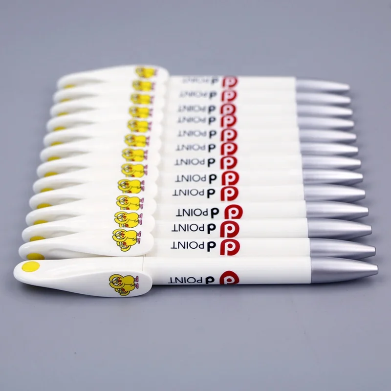 

wholesale custom logo advertising promotional blank white cheap plastic sublimation print logo Plastic pen