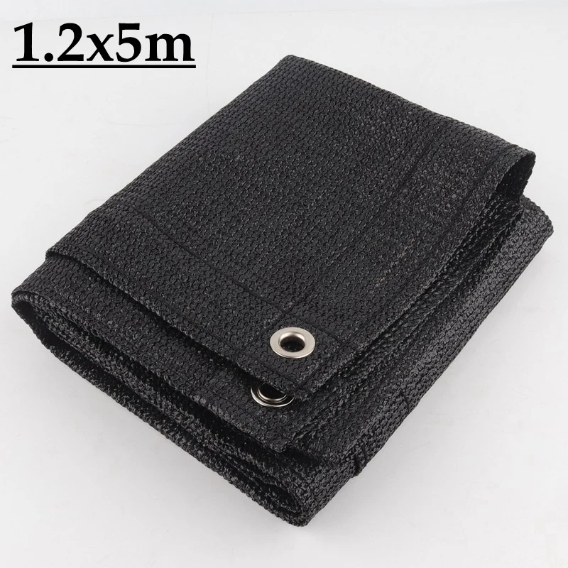 

1.2x5m (3.9ftx16.4ft) Thicken Black HDPE Outdoor Sunblock Shade Cloth Garden Terrace Fence Net Window Curtain Cover Net