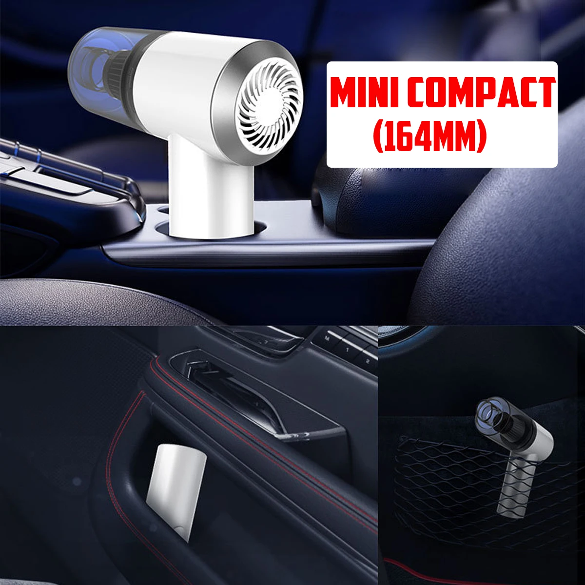 Mini 2 In 1 Portable Car Vacuum Cleaner 4500pa Suction 42w Usb Rechargeable Wet Dry Hepa Handheld Duster Buy Vacuum Cleaner 12v 120w Car Black White Tools Motor Power Color Vehicle