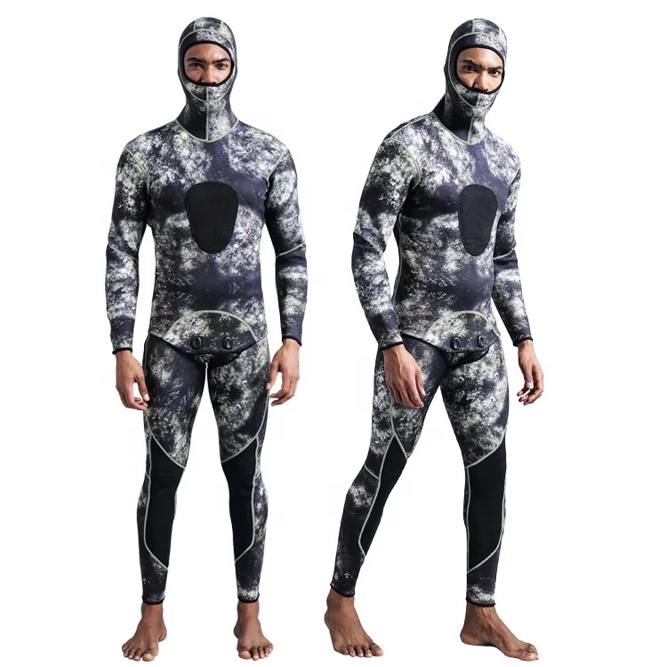 

3mm Men's Full Body Surfing Diving Camouflaged Wetsuits with Hood