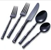 Elegant bamboo shape cutlery handle stainless steel flatware Royal 304