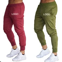 

Custom Logo Men Cotton Jogger Pants Sweatpants Eco Friendly Tapered Slim Fit Joggers Grey Gym Joggers de hombres Mens Activewear