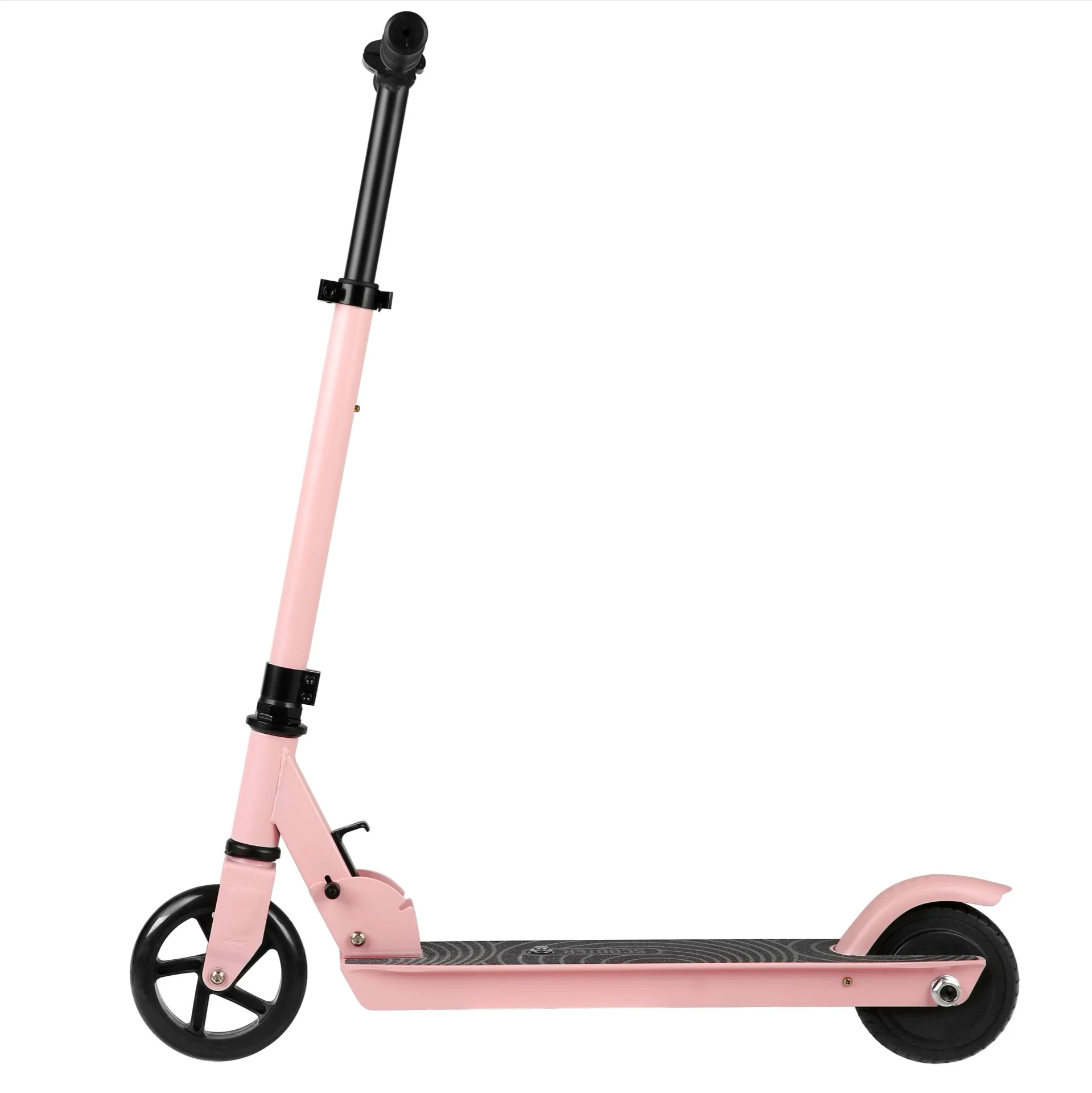 

2022 HEZZO wholesale 5inch 25v 130W eu uk us warehouse cheap electric kids scooters two wheels foldable escooter for children, Black pink