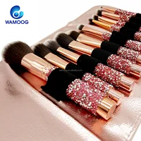 

Fashion brush make up set bling makeup brushes with factory price