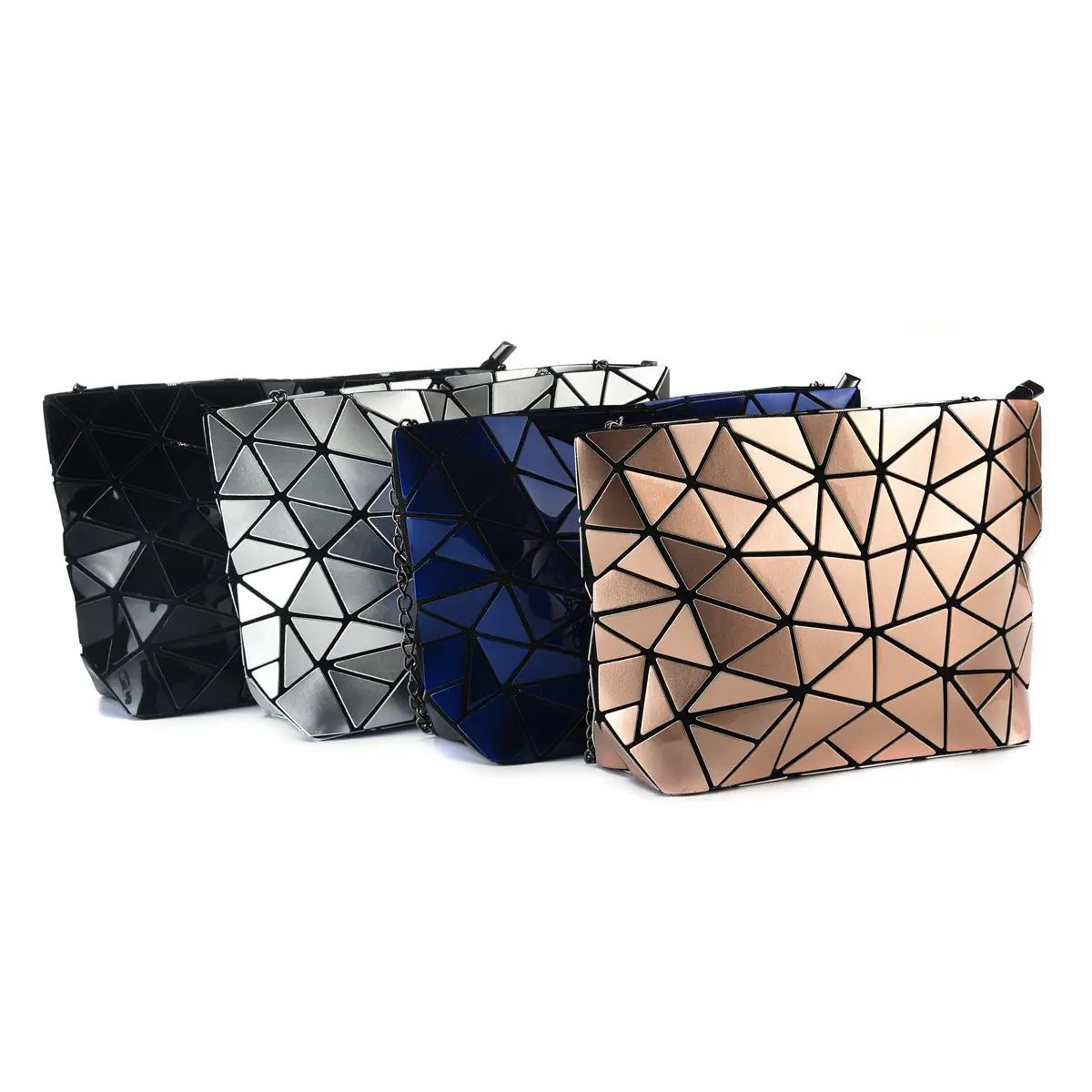 

High Quality Pu Geometric Rhombus Handbag Lady Shoulder Chain Bag, Multi color