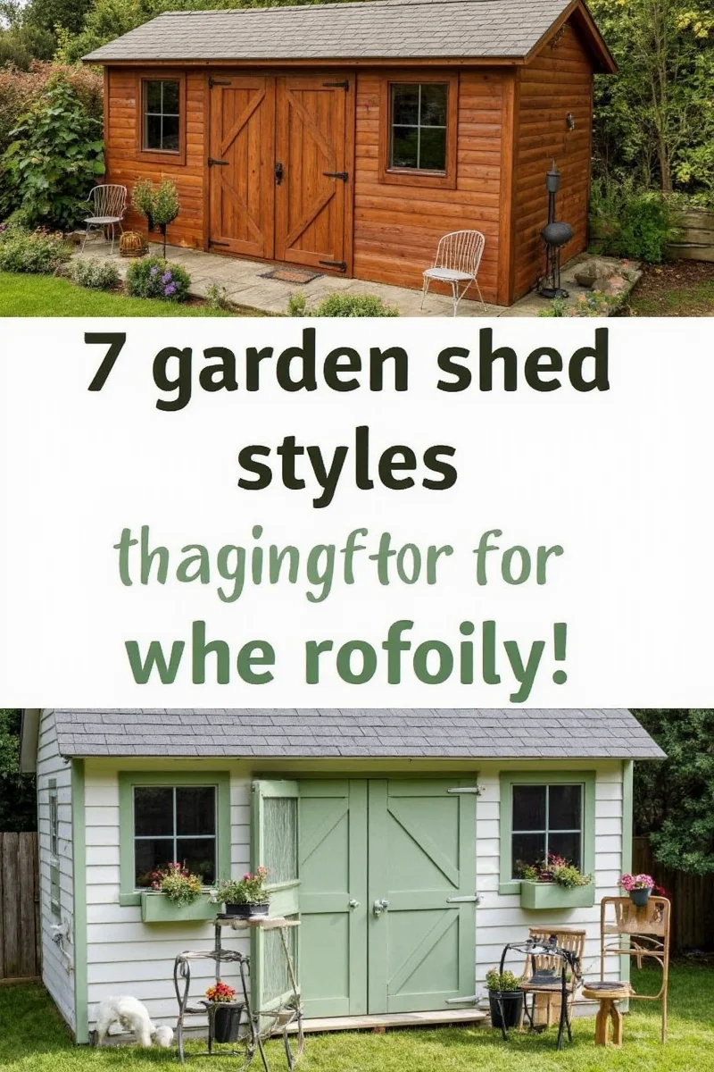 Garden office shed with desk and laptop