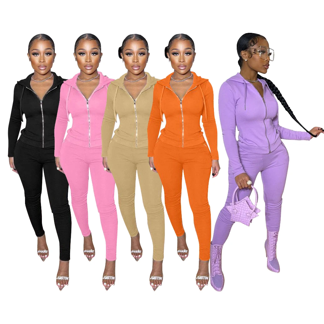 

2021fall sweat suits women sets joggers pants two piece track suits hoodie sets