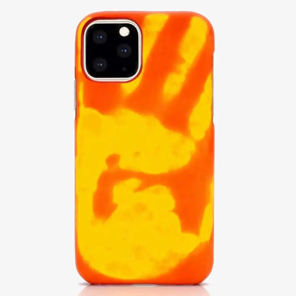 

XINGE 2020 New Trending Thermal Sensor Color Changing Phone Case For Iphone 11 Pro Max Coque Telephone, Black,blue,red