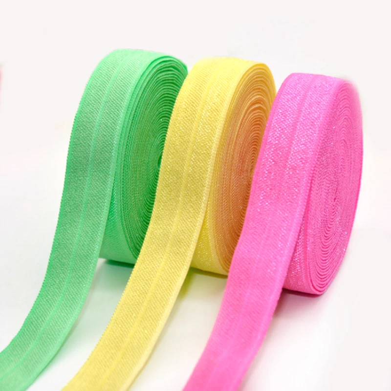 

Solid colored shiny fold over elastic bias tape manufacturer