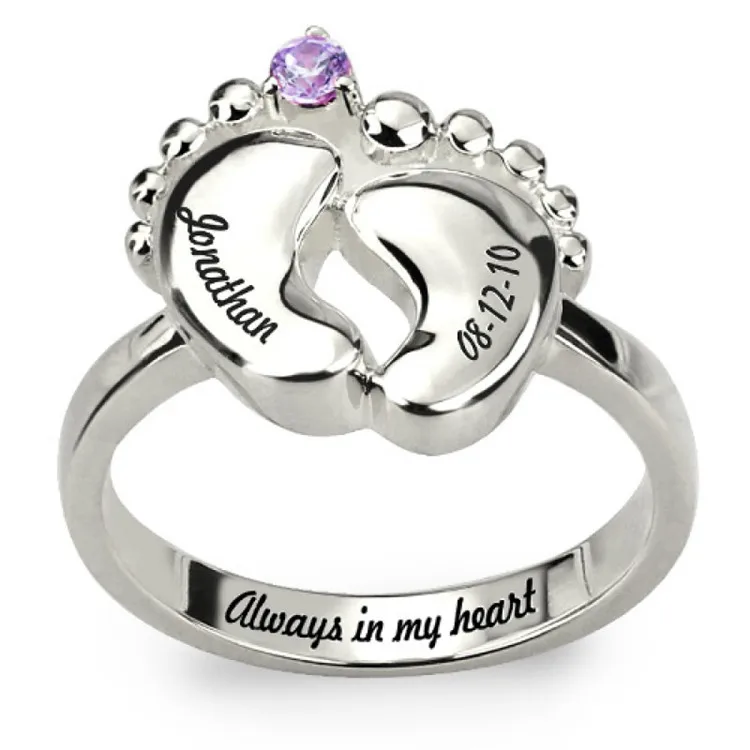 

S925 sterling silver men and women ring custom letter name tail lettering couple ring English custom, Picture shows