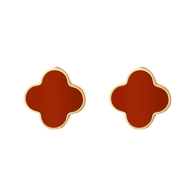 

Gold Fashion Jewelry Red Flower Earring for Women Gift