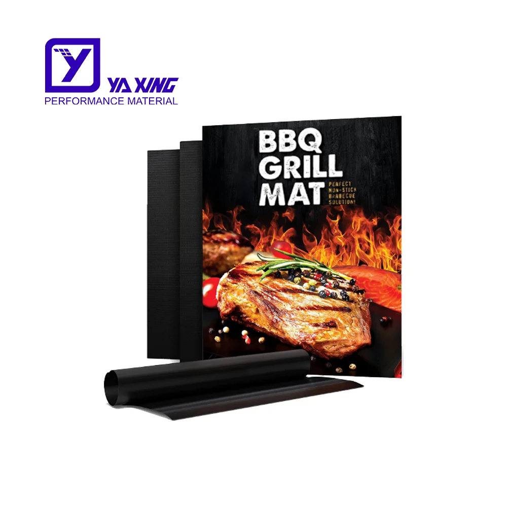 

BBQ Grill Mat Set of 3 Nonstick BBQ Grilling Accessories 15.75 x 13 Inch, Black brown