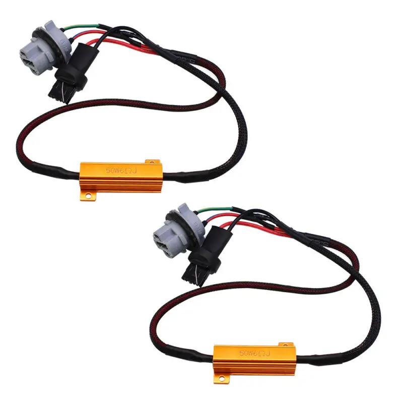 

Car Load Resistor Wiring Harness 7440 T20 50W 6ohm Load Resistor Wiring Harness LED Bulb Error Free Decoding Car Accessory