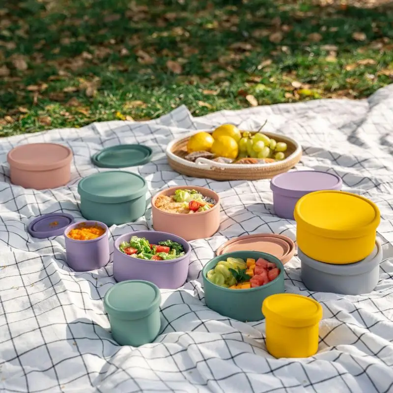 

Collapsible Silicone Food Storage Container, Leftover Meal box For Kitchen, 2021 Lunch Boxes