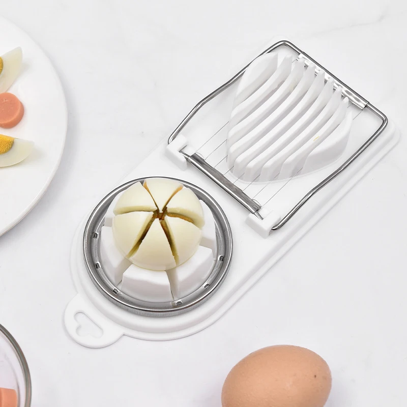 

Wholesale Kitchen Gadget Egg Slicer Boiled Egg Cutter Multifunctional 2 in 1 Egg Tools