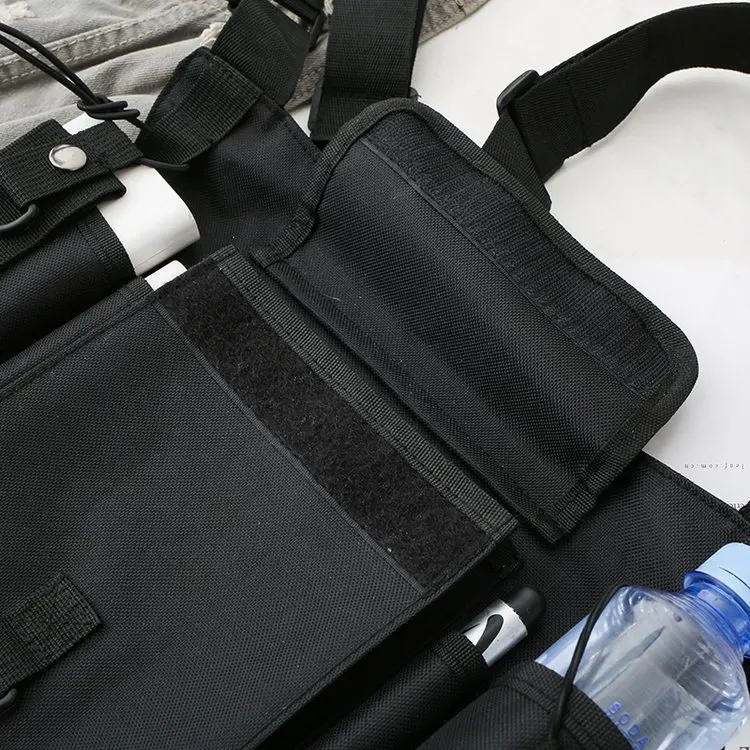 嘻哈胸包街头工装男士背心包功能战术多口袋子弹背心包